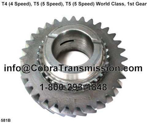 T4 (4 Speed), T5 (5 Speed), T5 (5 Speed) World Class, 1st Gear