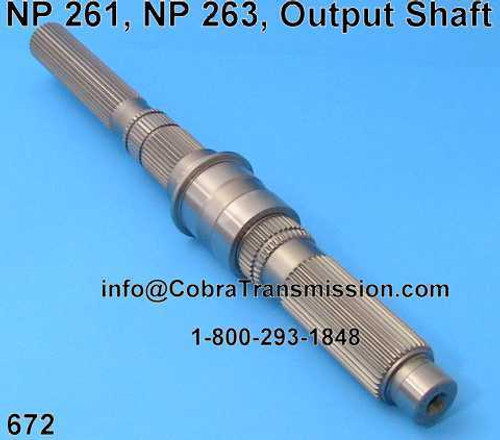 New Process NP261 NP263 Transfer Case Main Shaft (38 Spline Pump) (27718)