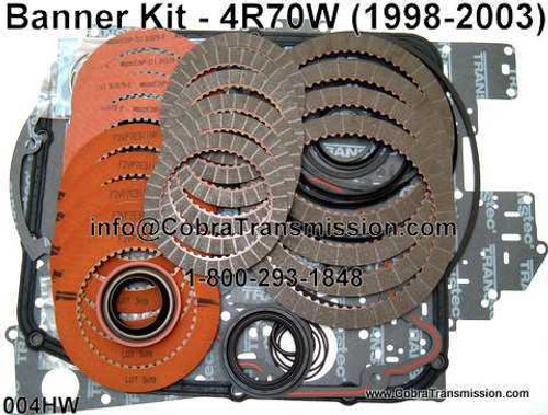 4R70W Banner Rebuild Kit 1998-2003 with Fiber Pan Gasket |Mustang, F150, F250, Explorer, Expedition, Econoline and More