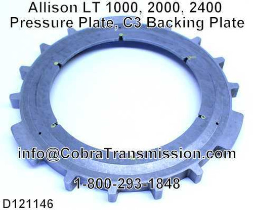 Allison LT 1000, 2000, 2400 Pressure Plate, C3 Backing Plate