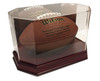 Max Pro Executive Octagon Wood Full Size Football Display Case Mirror - Cherry