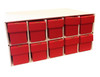 Card Penthouse House Storage Box - with 10 800-Count Red Vertical Storage Boxes Card Penthouse House Storage Box - with 10 800-Count Red Vertical Storage Boxes