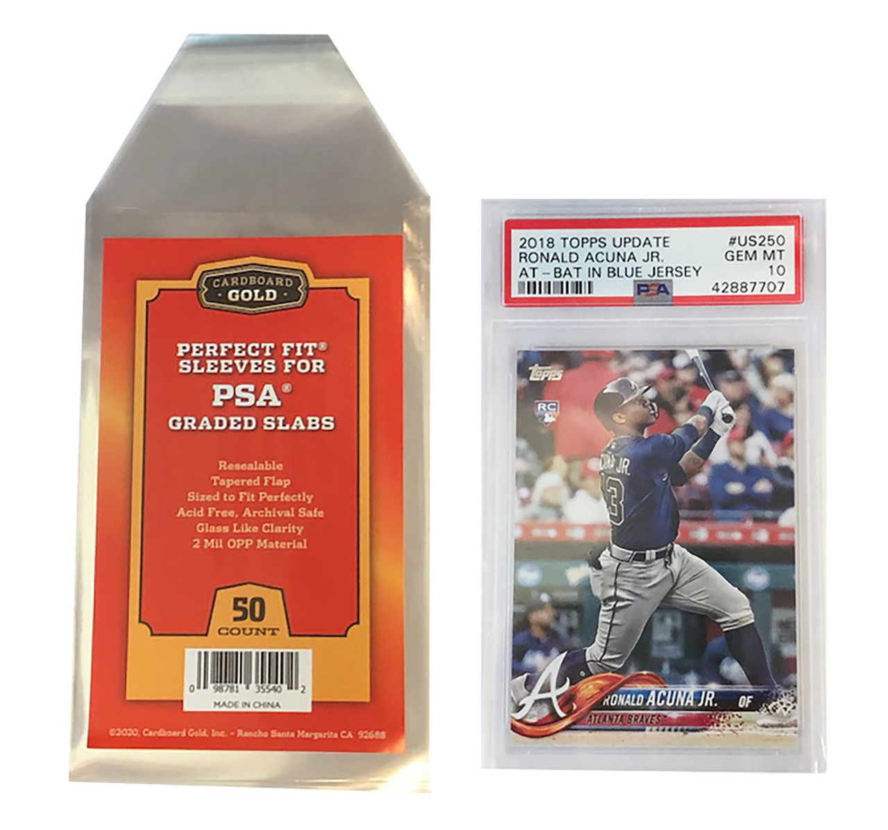 50ct Perfect Fit Graded Card Sleeves - PSA Size
