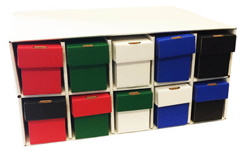 Card Penthouse House Storage Box - with 10 800-Count Multi Color Vertical Storage Boxes Card Penthouse House Storage Box - with 10 800-Count Multi Color Vertical Storage Boxes