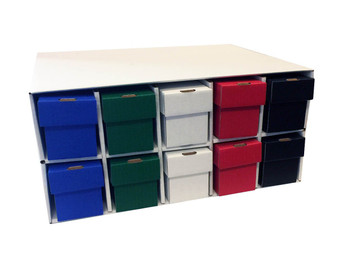 Card Penthouse House Storage Box - with 10 800-Count Multi Color Vertical Storage Boxes Card Penthouse House Storage Box - with 10 800-Count Multi Color Vertical Storage Boxes