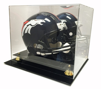 Deluxe Acrylic Football Helmet Display Case With Mirror Back