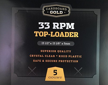 Cardboard Gold 33RPM Record Toploaders - 5ct Pack Cardboard Gold 33RPM Record Toploaders - 5ct Pack
