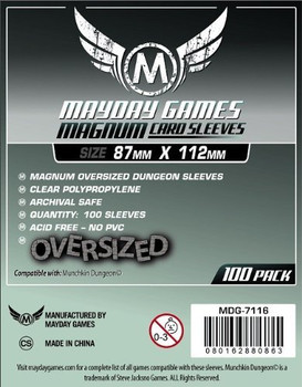Munchkin Dungeon Sleeves - Magnum Oversized - 87mm x 112mm - 100ct Pack Munchkin Dungeon Sleeves - Magnum Oversized - 87mm x 112mm - 100ct Pack