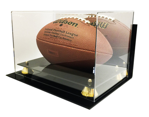 New Deluxe Acrylic Wall Mount Football Display Case with Mirror