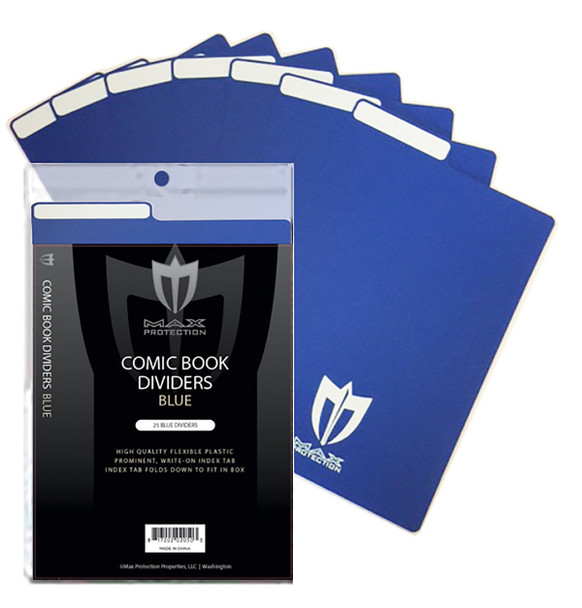 Colored Comic Book Dividers - 25ct Pack - Blue