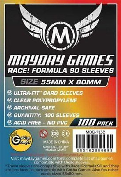 Race! Formula 90 Card Sleeves - Ultra Fit - 55mm x 80mm - 100ct Pack