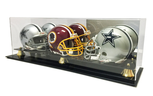 Mini Football Helmet Display Case with Mirrors — Game Day Treasures