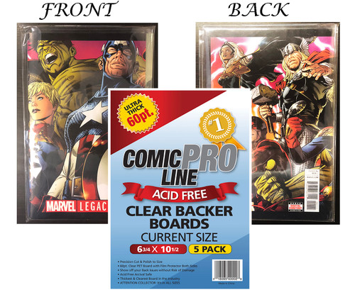 100ct Pack of Max Pro Premium Current Comic Boards 6-3/4 x 10-1/2 - Acid Free and Archival Safe
