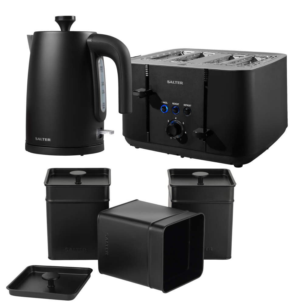 Salter Kuro Kettle, Toaster Canister Set - Main Image