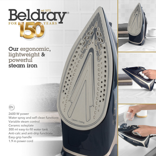 Beldray Steam Iron, 2600 W Ultra Sleek
