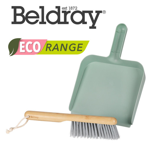 Beldray Dustpan & Brush Set, Eco Range, Green  LA029050GRNEU7 5054061529050