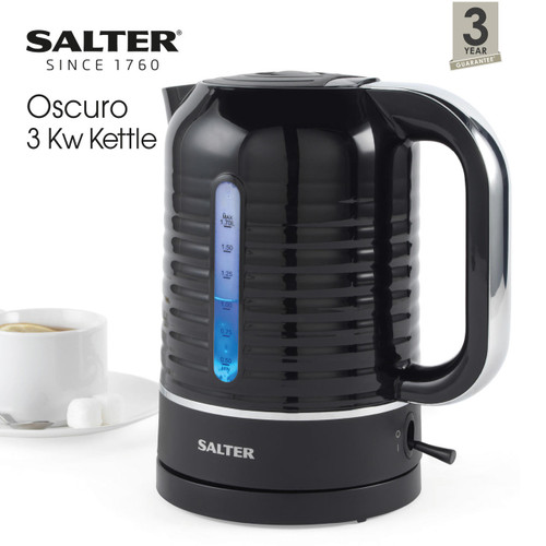 Salter Oscuro 1.7L Kettle -  LED Illumination Light, Black 3000W  EK5572BLK 5054061501780