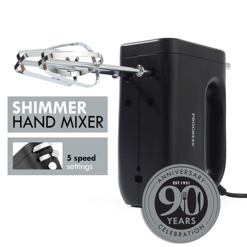 Progress® Shimmer Hand Mixer 5 Speed Settings  | Black/Green  EK4255PSHIMMERSIL 5054061418323 