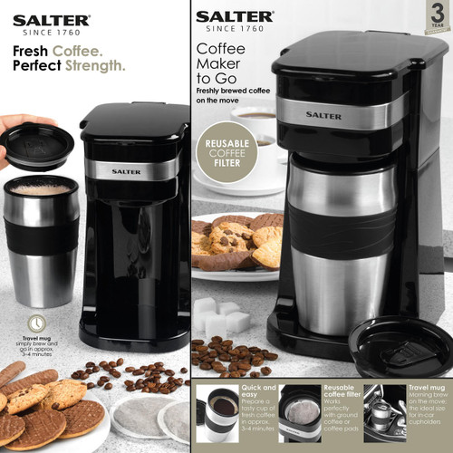 Salter 420ml Coffee Maker to Go Personal Filter Coffee Machine  EK2408 5054061092240 
