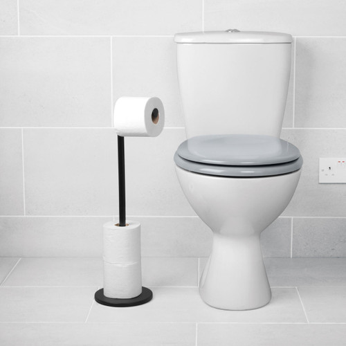 Beldray Swivel Top Toilet Roll Holder – Freestanding, Holds Up To 4 Rolls, Black  LA0532708BLKFEU7 5054061532708