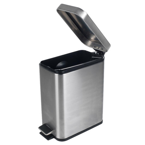 Beldray Rectangular Pedal Bin – 5L Inner Bucket, Soft Closing Lid, Stainless Steel