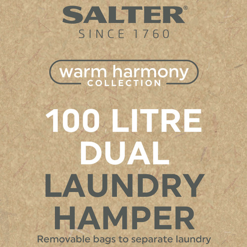 Salter Warm Harmony 100L Dual Laundry Hamper