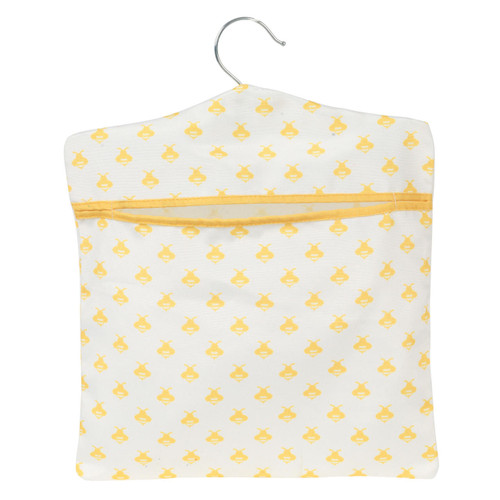 Kleeneze Busy Bee Peg Bag, Holds Up to 50 Pegs, Yellow/White  KL081575EU7 5053191081575 