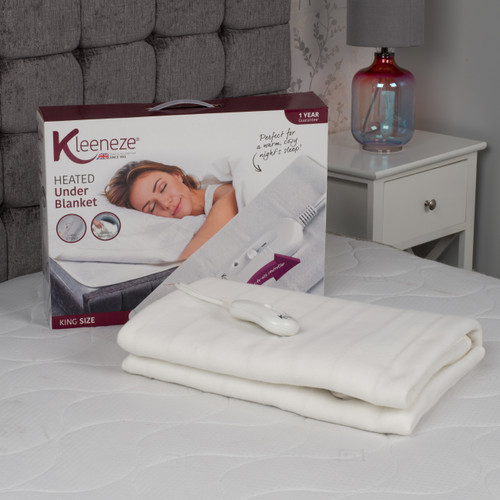 Kleeneze Machine Washable Electric Heated Under Blanket | King