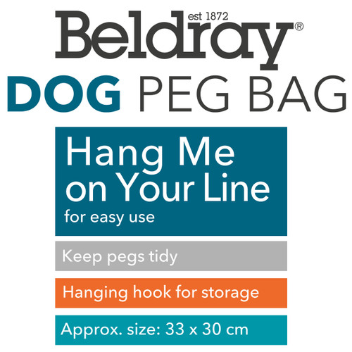 Beldray Peg Bag - Dog Print