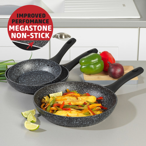Salter Megastone 3-Piece Frying Pan Set