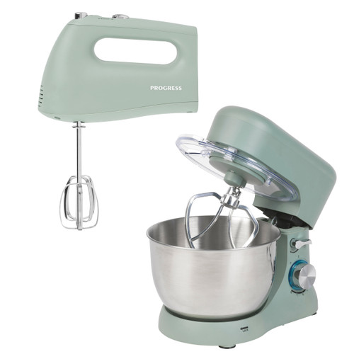 Progress Go Bake! Hand Mixer and Stand Mixer Set, Teal  COMBO-8637 5054061539264 