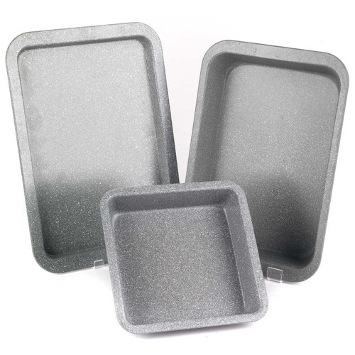 Salter Grey Marble Collection 3-Piece Non-Stick Oven Tray Set  COMBO-2184 5054061262476 