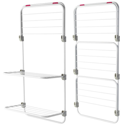 Kleeneze Set of 2 Three-Tier Overdoor Clothes Airer, Pink/White  COMBO-8614 5054061538946 