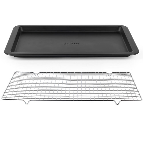 Salter Bakes 37 cm Baking Tray & 41 cm Cooling Rack Set – Carbon Steel, Non-Stick  COMBO-8947 5054061542578 