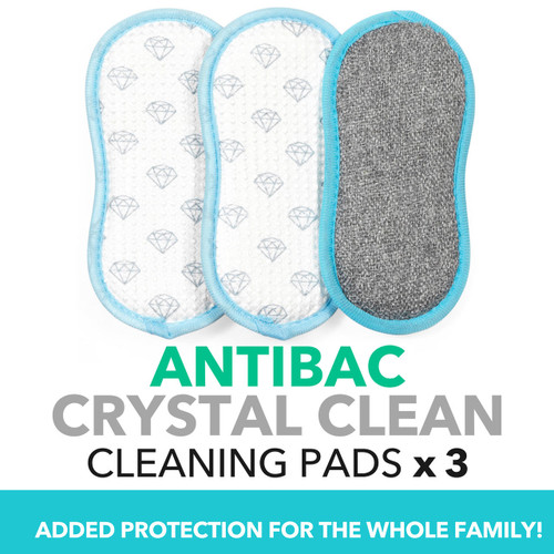 Beldray Pack of 18 AntiBac Crystal Clean Scrubber Cleaning Pads  COMBO-8619 5054061539080 