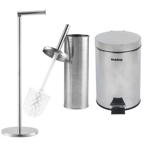 Beldray Stainless Steel Bathroom Accessories Set,  3 Piece  COMBO-9039 5054061543483 