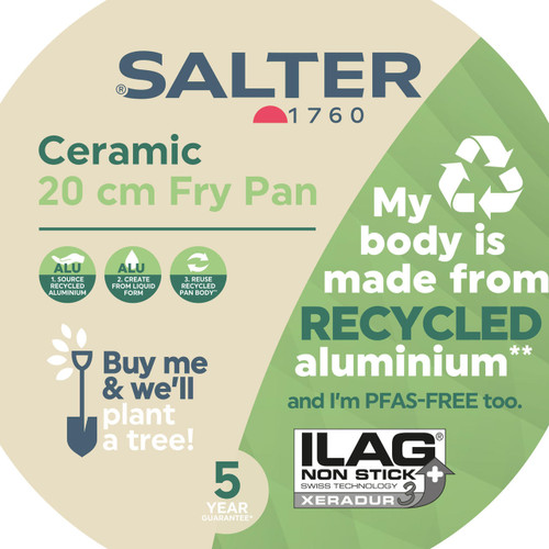 Salter Ceramic 20 cm Frying Pan  BW12870EU7 5054061551853 