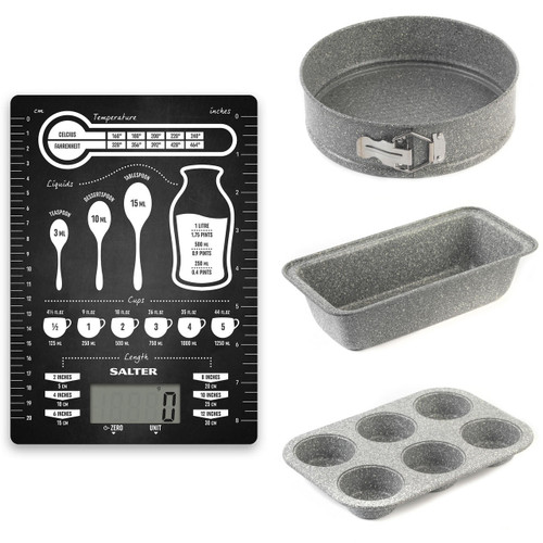 Salter Non-Stick Baking Set and Digital Kitchen Scales  COMBO-7820A 5054061468021 