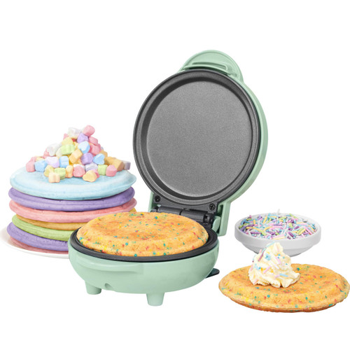 Giles & Posner Sorbet Pastel Compact Mini Snack Maker, Non-Stick & Easy Clean 11.5cm Plate, 550W, Green  EK4215GSGR 5054061420500 