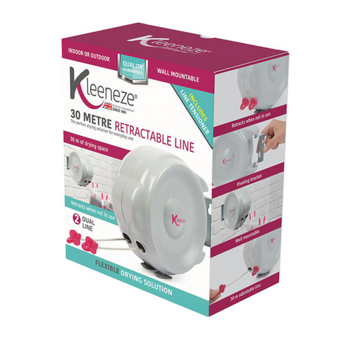 Kleeneze Retractable Clothesline – 30 Metre  KL035808FEU7 5054061535808 