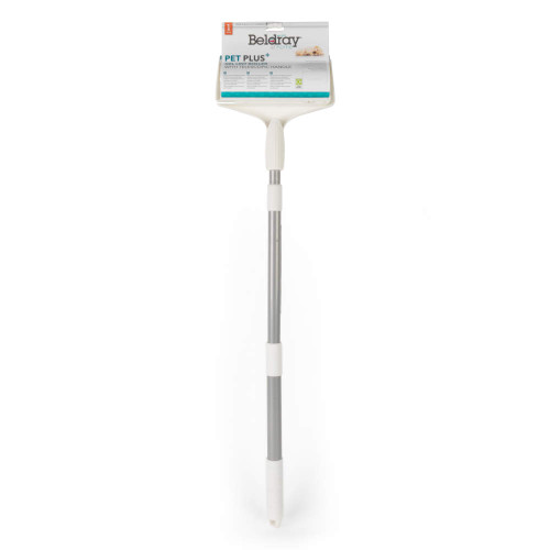 Pet lint roller with telescopic handle for removing pet hair from floors and furniture