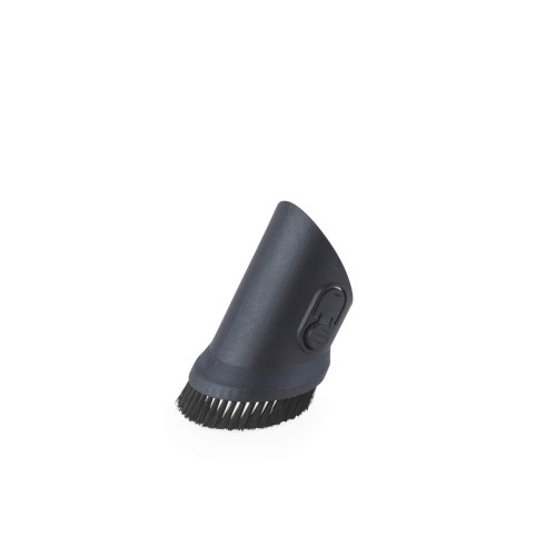 Vacuum cleaner dusting brush attachment, black, product image on white background