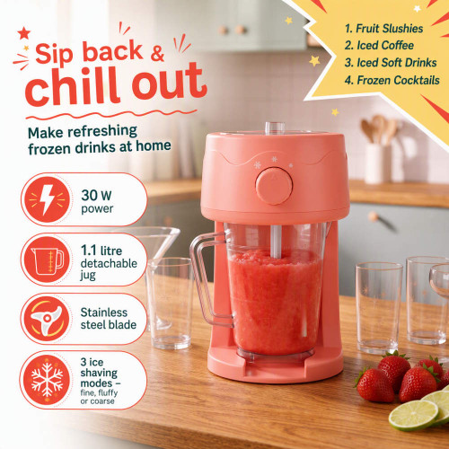 Coral frozen drink maker with 1.1 litre jug and three ice shaving modes