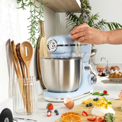 Shop Retro Stand Mixer | 5 L Stainless Steel Bowl | Blue