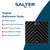Black chevron digital bathroom scale with easy-read LCD display, 180kg capacity