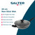 28 cm grey non-stick wok with lid, highlighting Salter brand and key features