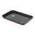 Black rectangular oven tray with PFAS free label, shown at an angle.