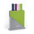 Set of four colour-coded chopping boards in grey Salter storage stand