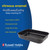 Black vitreous enamel deep roasting tin, 42cm, oven and dishwasher safe, stain resistant.