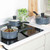 Russell Hobbs Blue Marble 18 cm Non-Stick Saucepan, Pressed Aluminium